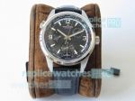 Swiss Replica Jaeger-Lecoultre Master Geographic Watch SS Black Dial